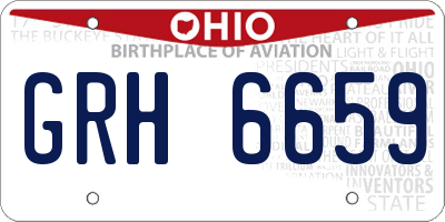 OH license plate GRH6659