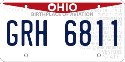 OH license plate GRH6811