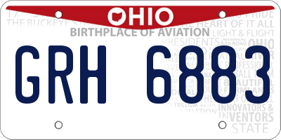 OH license plate GRH6883