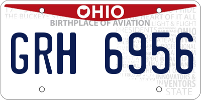 OH license plate GRH6956
