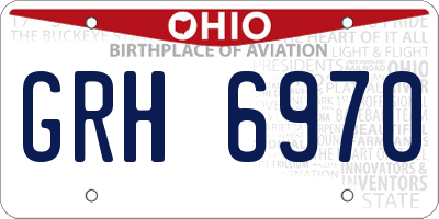 OH license plate GRH6970