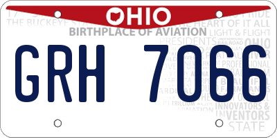 OH license plate GRH7066