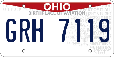 OH license plate GRH7119