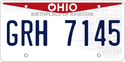 OH license plate GRH7145