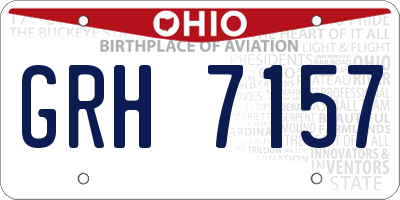 OH license plate GRH7157