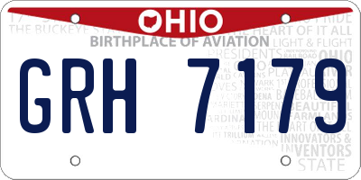 OH license plate GRH7179