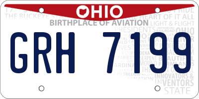 OH license plate GRH7199