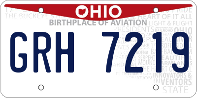 OH license plate GRH7219
