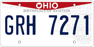 OH license plate GRH7271