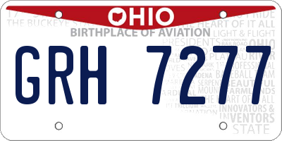 OH license plate GRH7277