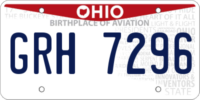 OH license plate GRH7296