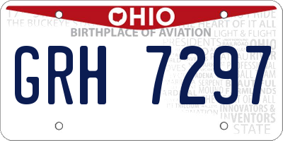 OH license plate GRH7297
