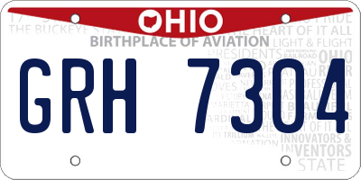 OH license plate GRH7304