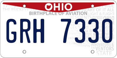 OH license plate GRH7330