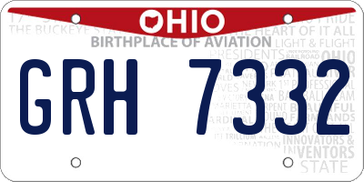 OH license plate GRH7332