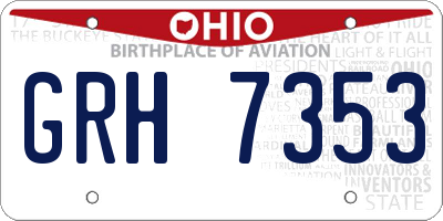 OH license plate GRH7353