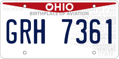 OH license plate GRH7361