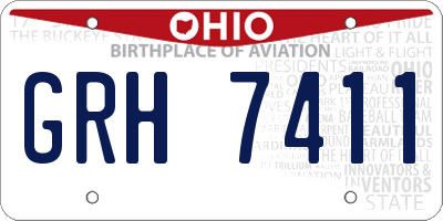 OH license plate GRH7411