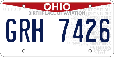 OH license plate GRH7426