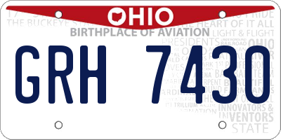 OH license plate GRH7430