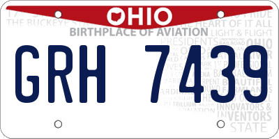 OH license plate GRH7439