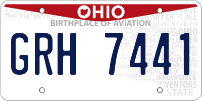 OH license plate GRH7441