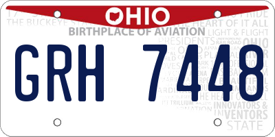 OH license plate GRH7448