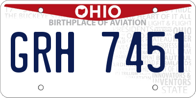 OH license plate GRH7451