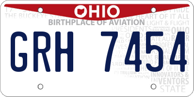 OH license plate GRH7454