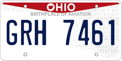 OH license plate GRH7461