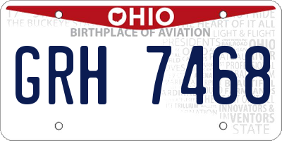 OH license plate GRH7468