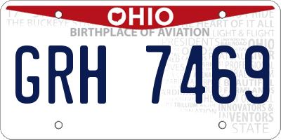 OH license plate GRH7469