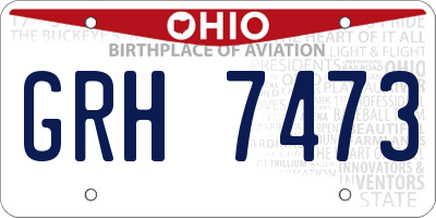 OH license plate GRH7473