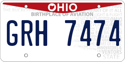 OH license plate GRH7474
