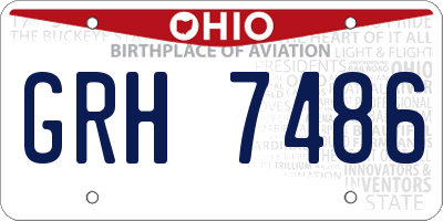 OH license plate GRH7486