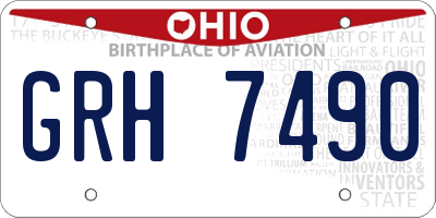 OH license plate GRH7490