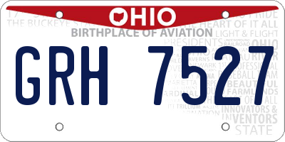 OH license plate GRH7527