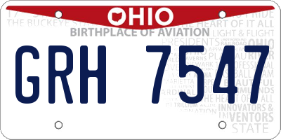 OH license plate GRH7547