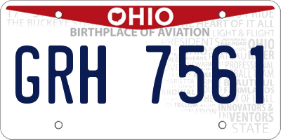 OH license plate GRH7561