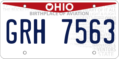 OH license plate GRH7563