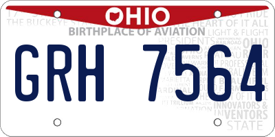 OH license plate GRH7564