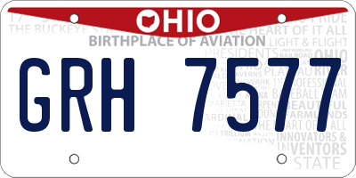 OH license plate GRH7577