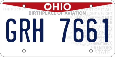 OH license plate GRH7661