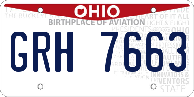 OH license plate GRH7663