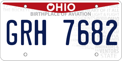 OH license plate GRH7682