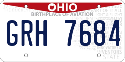 OH license plate GRH7684