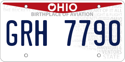 OH license plate GRH7790