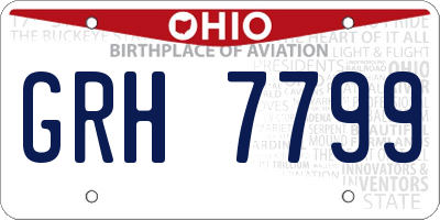 OH license plate GRH7799