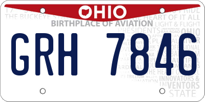 OH license plate GRH7846