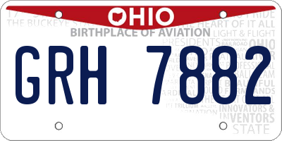 OH license plate GRH7882